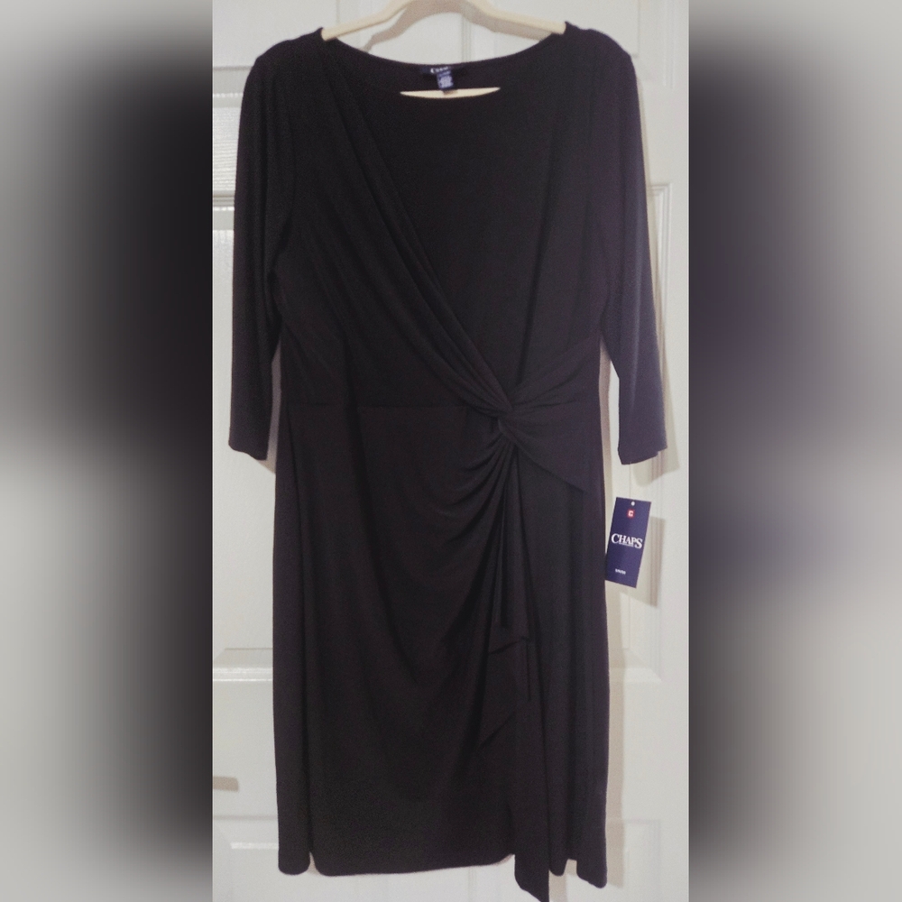NWT Chaps Women's Elegant Black Knot Dress